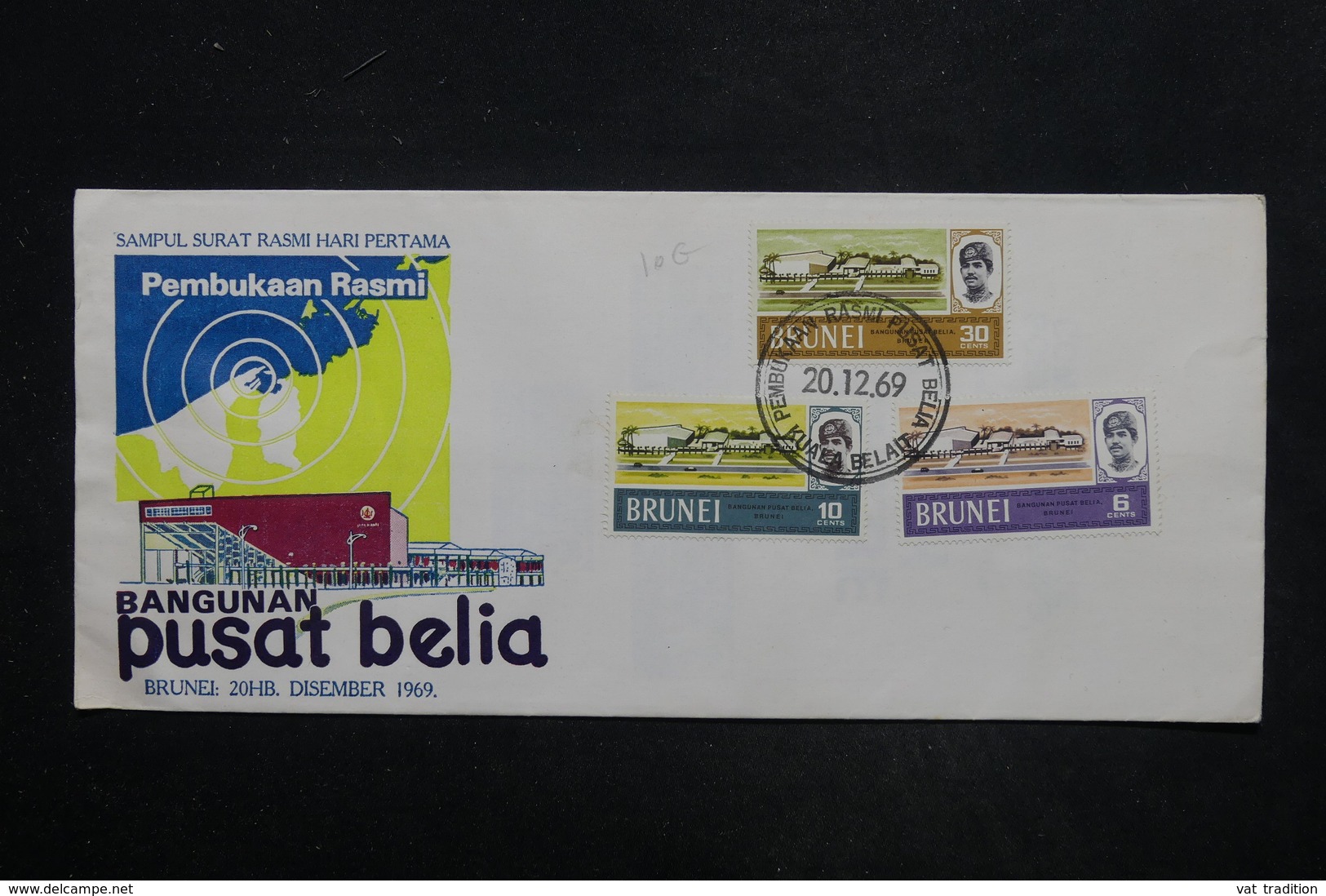 BRUNEI - Enveloppe FDC En 1969 - L 27346 - Brunei (...-1984)