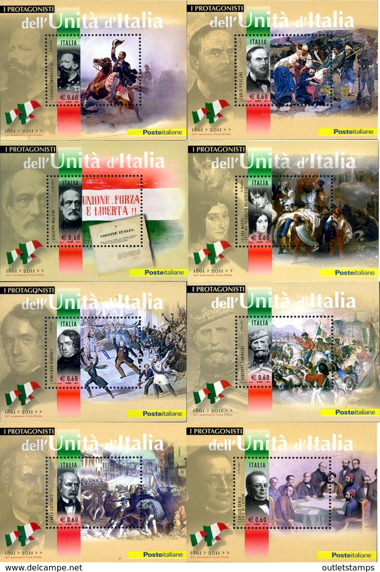 Ref. 265546 * NEW *  - ITALY . 2011. 150 ANIVERSARIO DE LA UNIFICACION ITALIANA - 2011-20:  Nuevos