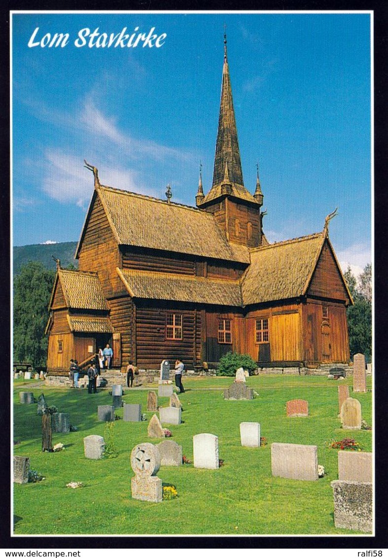 1 AK Norwegen * Die Stabkirche Von Lom - Erbaut Um 1270 - Restauriert 1933 * - Norwegen