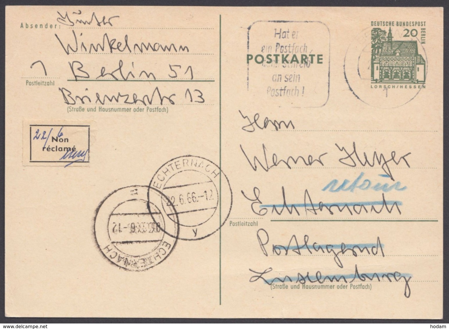 P 68, Nach Luxemburg Und Retour, Kurzer Grußtext - Postcards - Used