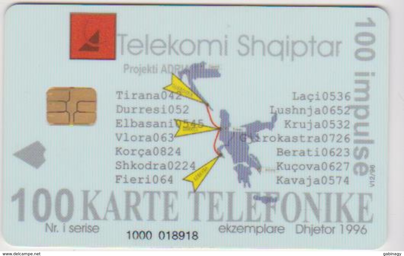 ALBANIA-14 - Phone And Globe "V12/96" - Albanien