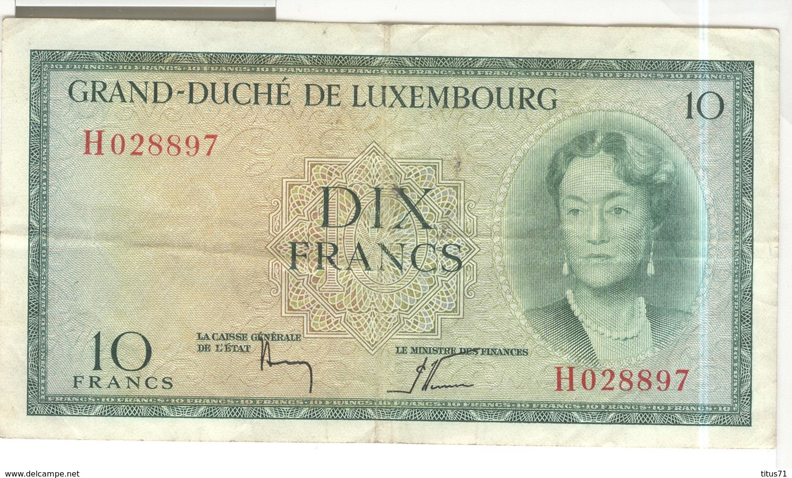 Billet 10 Francs Grand-Duché De Luxembourg  Circa 1950 - Très Bon état - Lussemburgo