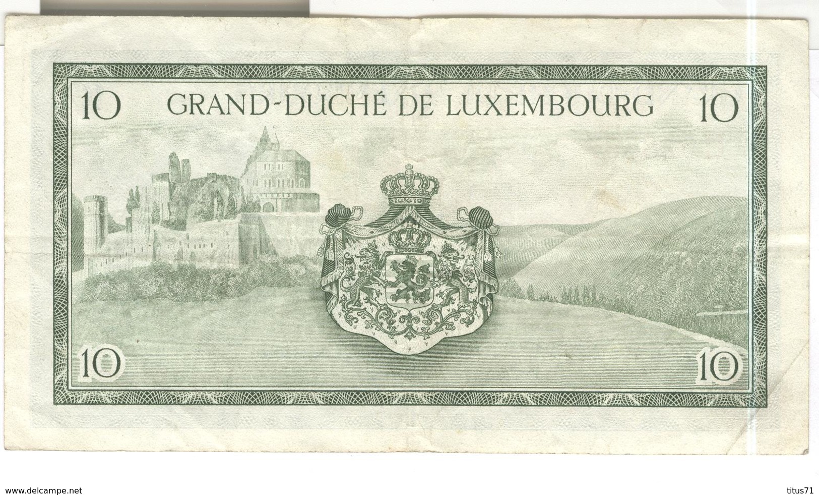 Billet 10 Francs Grand-Duché De Luxembourg  Circa 1950 - Très Bon état - Luxemburg