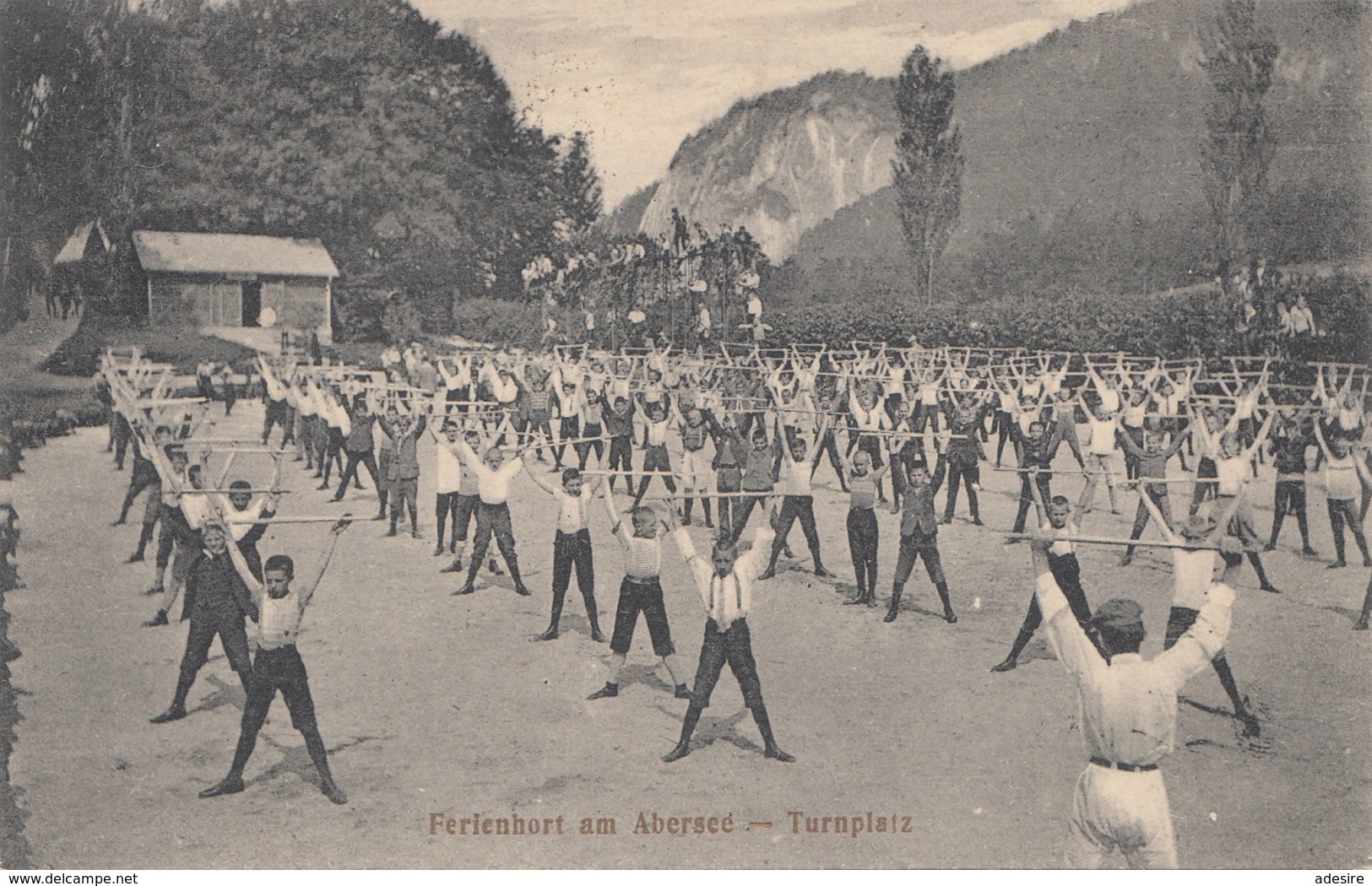 ABERSEE (Salzburg) - Ferienort, Turnplatz, Sehr Seltene Schöne Karte Gel.1914, Gute Erhaltung - Sonstige & Ohne Zuordnung