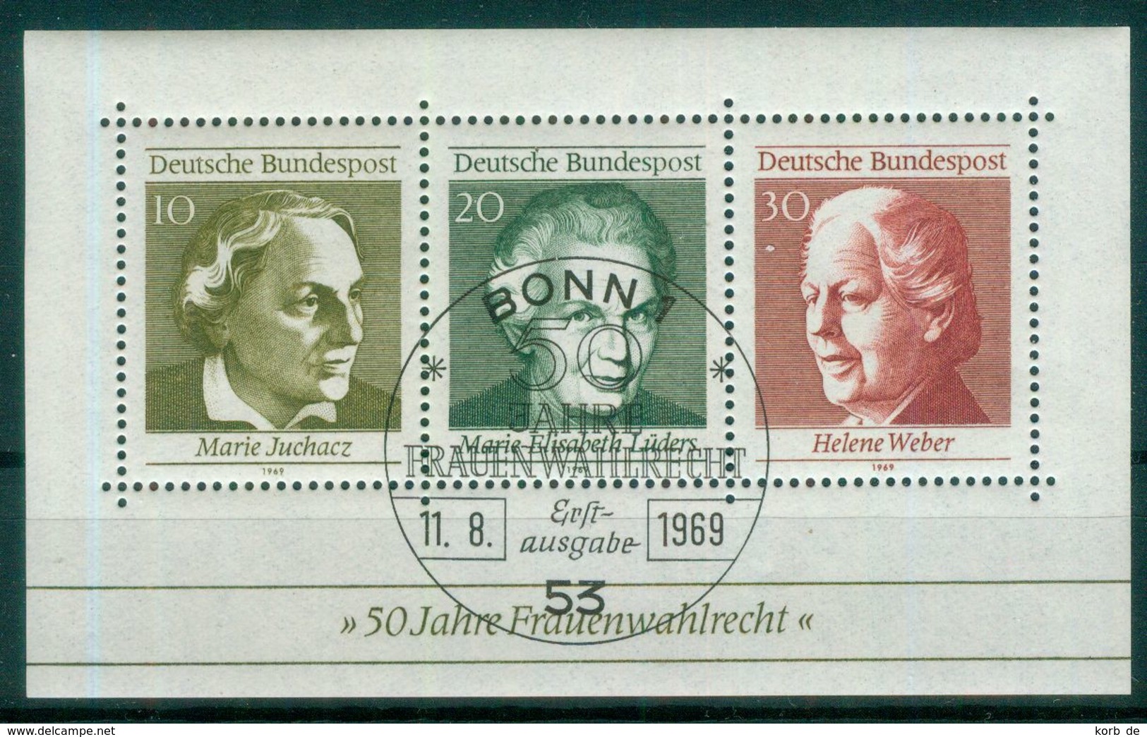 BRD 1969 / MiNr.   Block 5    O / Used  (s342) - Sonstige & Ohne Zuordnung