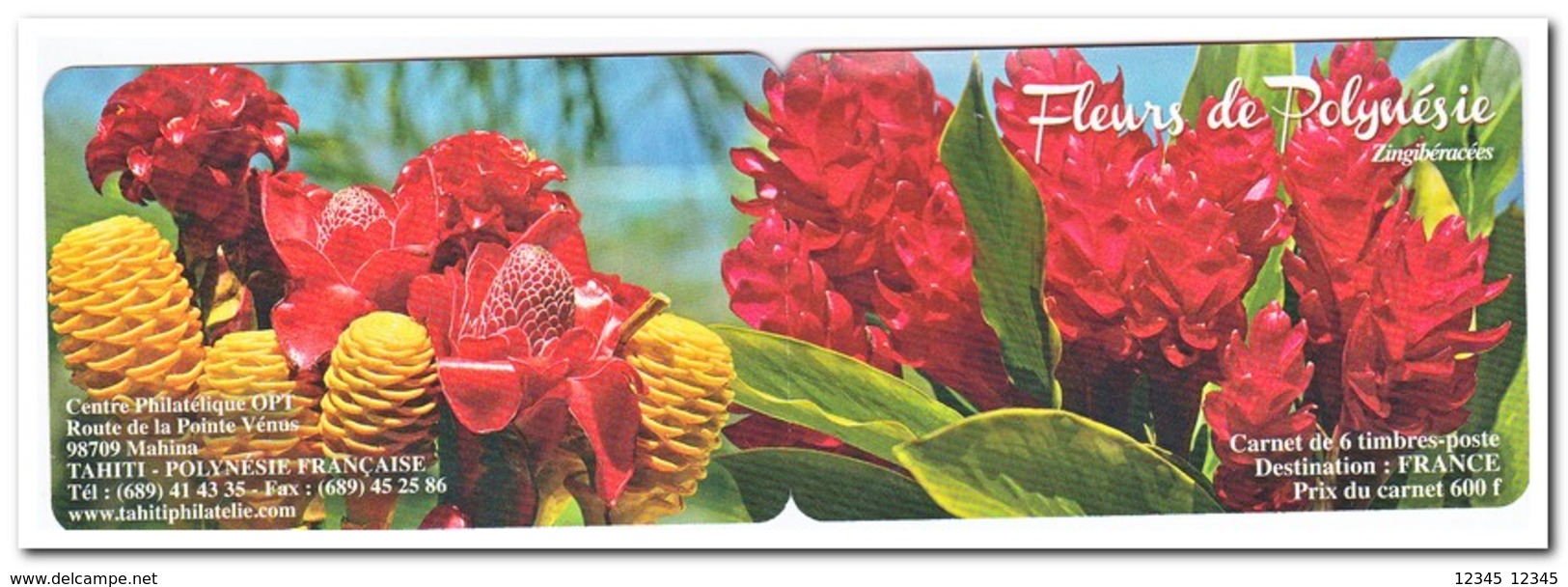 Polynesië 2012, Postfris MNH, Flowers ( Booklet ) - Libretti