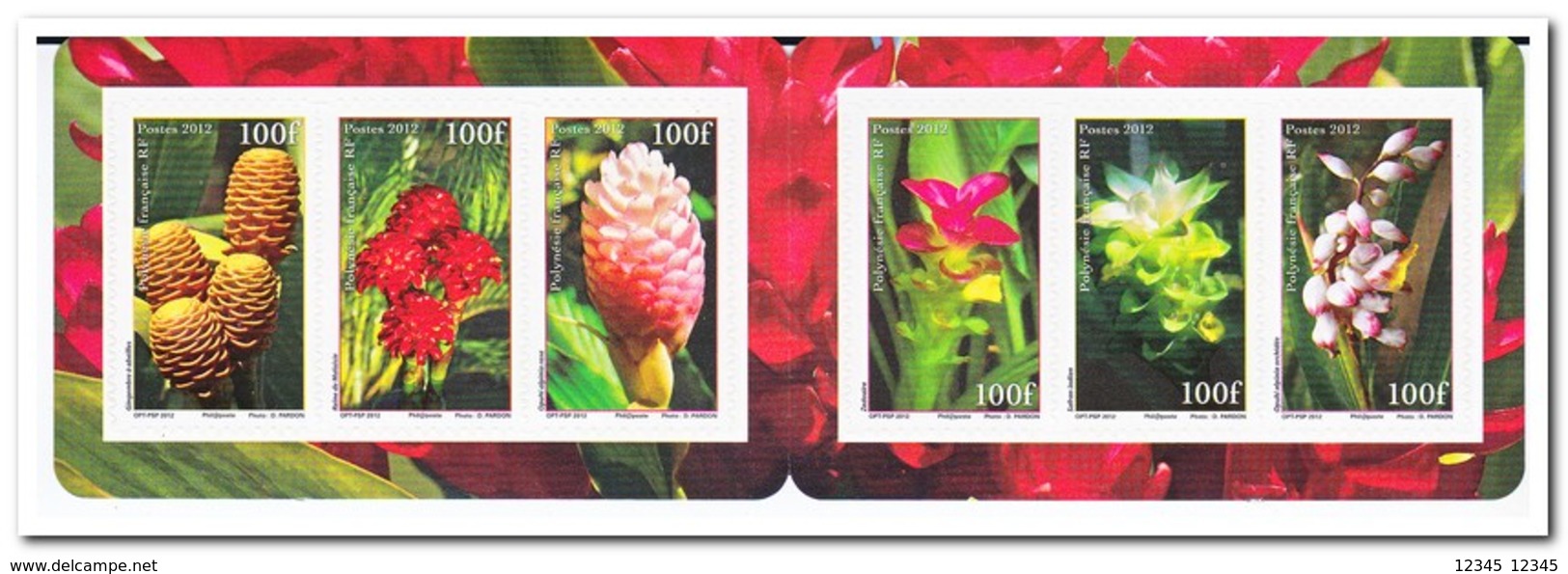 Polynesië 2012, Postfris MNH, Flowers ( Booklet ) - Cuadernillos