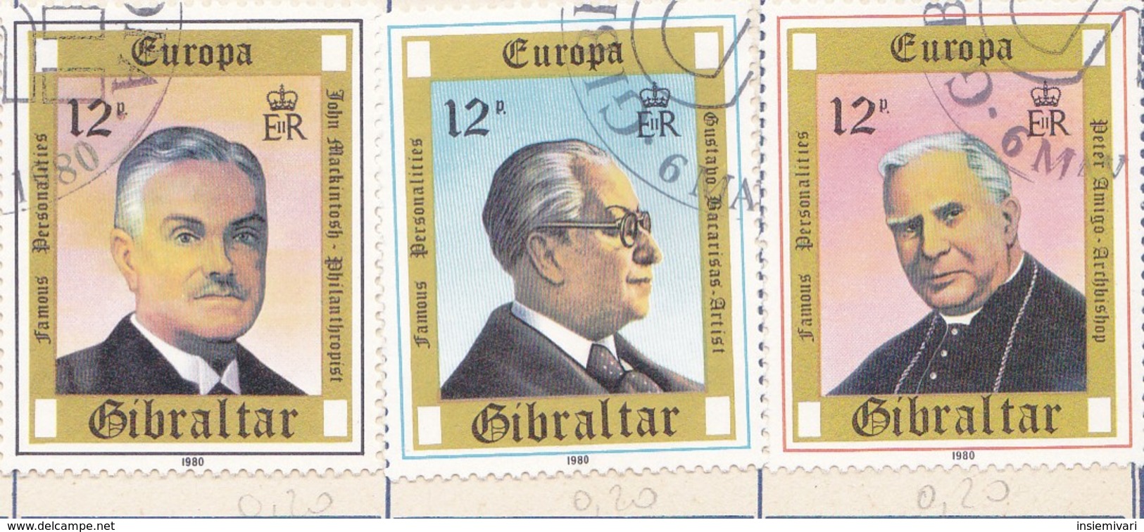 GIBRALTAR - GIBILTERRA - 1980 - Europa. Personaggi Celebri. - Gibilterra