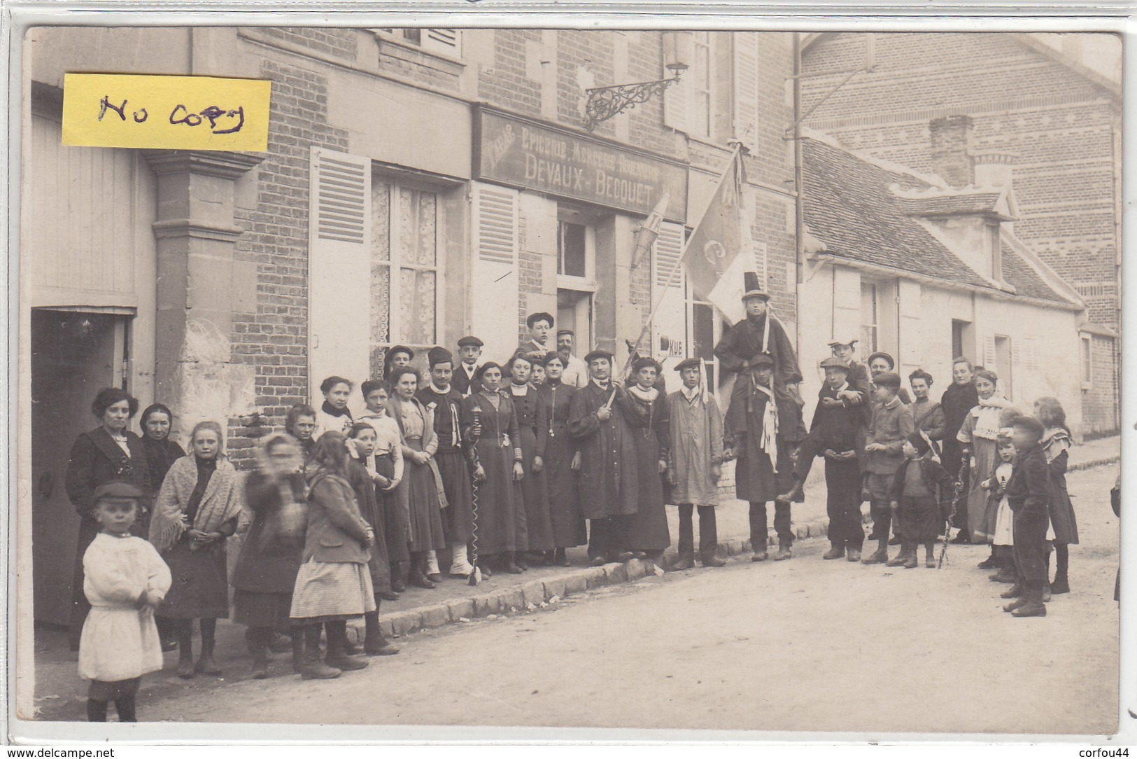 BLANGY Sur BRESLE :  : Devanture De L'Epicier  / Mercier BECQUET - Superbe Carte Photo ! - Commerce - Blangy-sur-Bresle