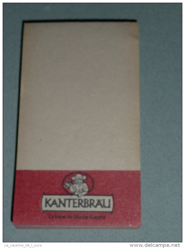 Rare Ancien Carnet Calepin De Bar Café Bistro Bistrot Bière KANTERBRAU - Autres & Non Classés