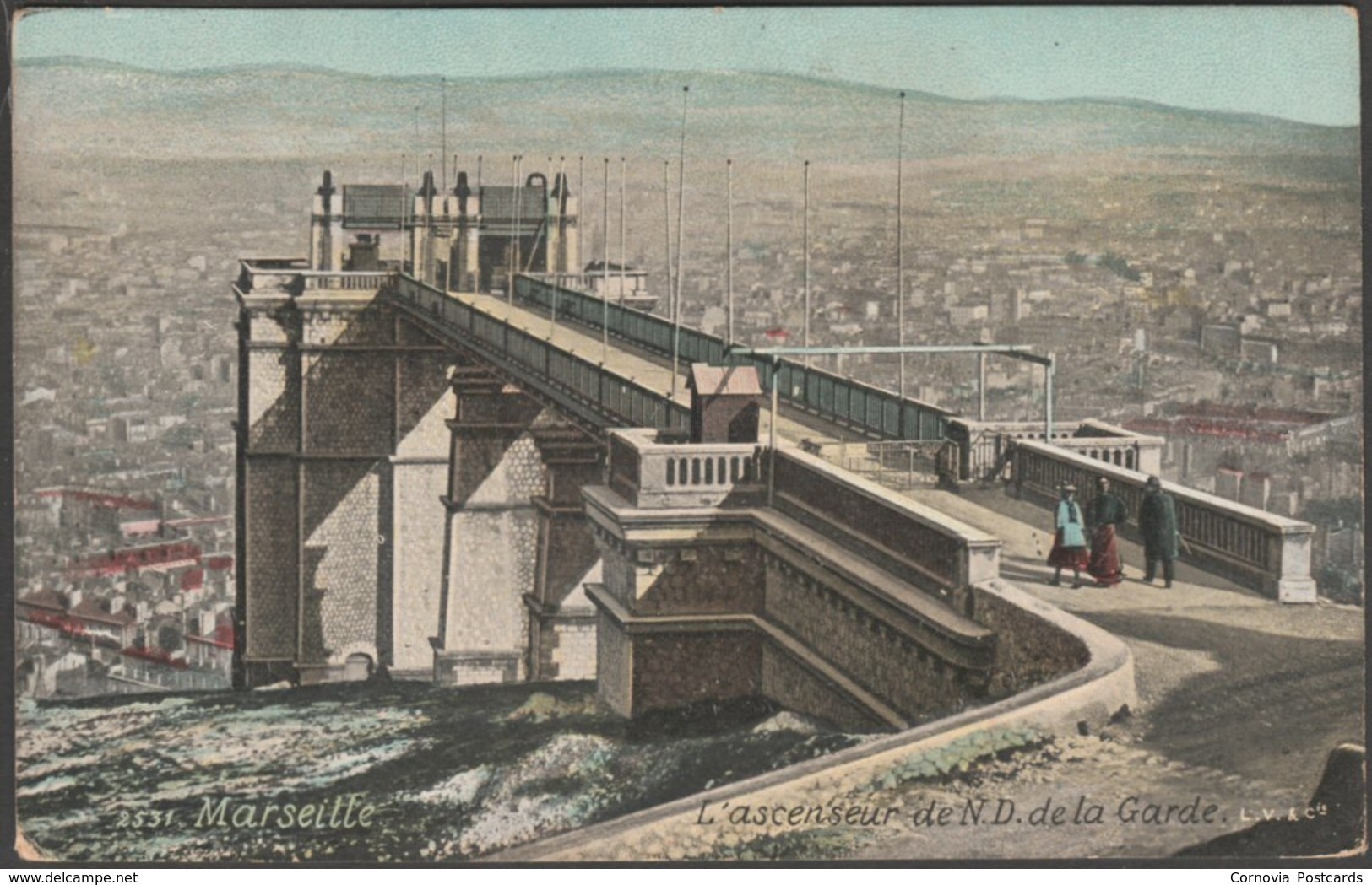 L'Ascenseur De Notre Dame De La Garde, Marseille, C.1910 - Léopold Verger CPA - Notre-Dame De La Garde, Ascenseur