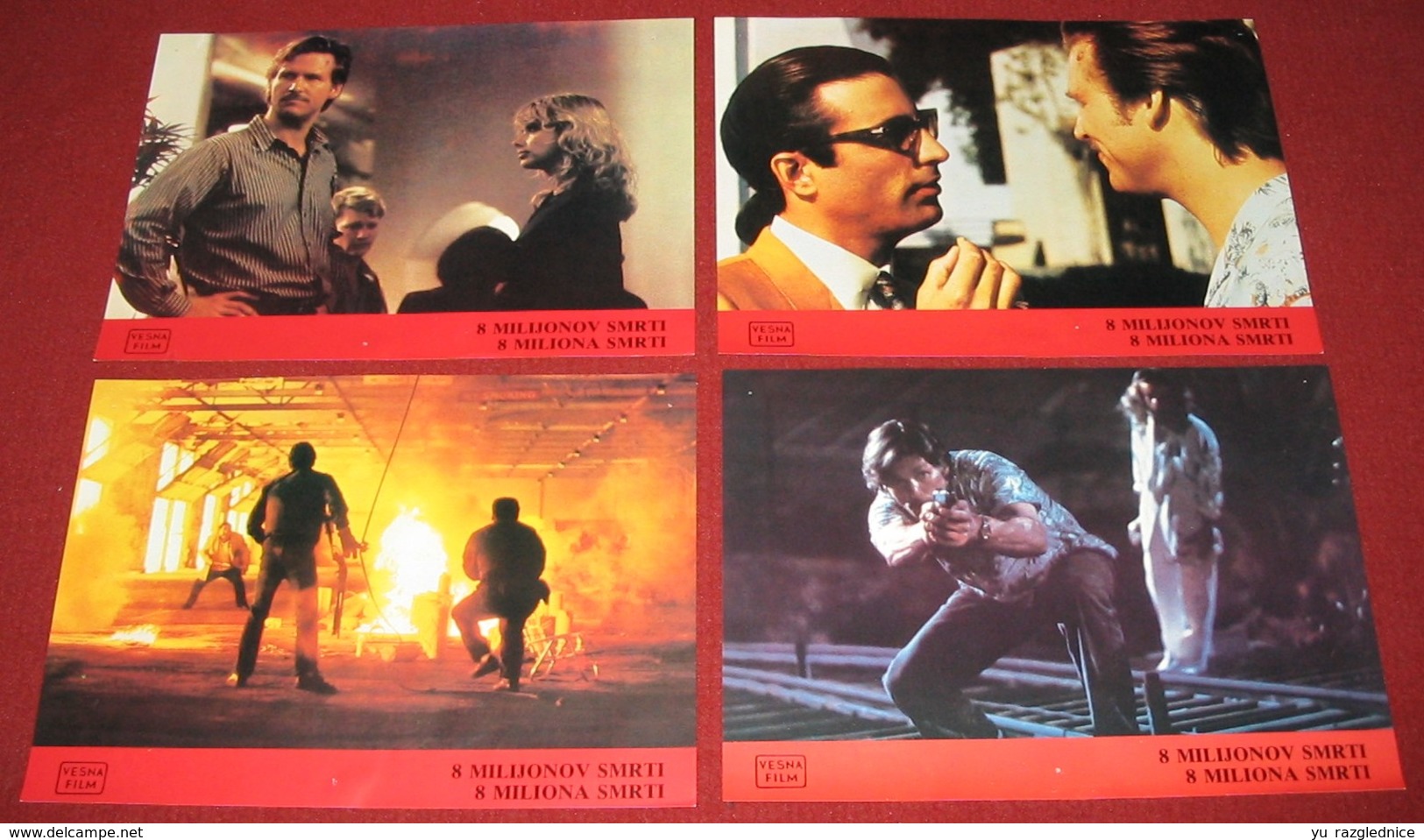 Rosanna Arquette 8 MILLION WAYS TO DIE  4x Yugoslavian Lobby Cards - Fotos