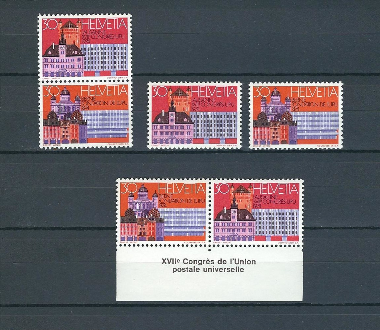 SWITZERLAND, 1974 World Postal Congress  MNH - Nuevos