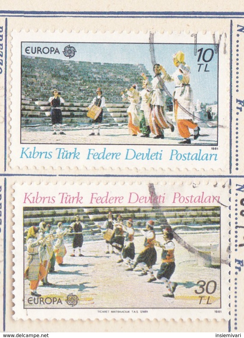 CIPRO TURCA 1981 - EUROPA Stamps - Folklore - Folk Dances 1981 - Usati