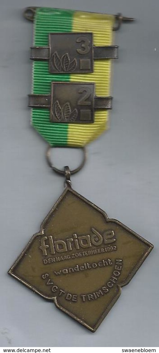 NL.- MEDAILLE. WANDELMEDAILLE. FLORIADE. DEN HAAG - ZOETERMEER 1992. SVGT DE TRIMSCHOEN. Pins. - Andere & Zonder Classificatie