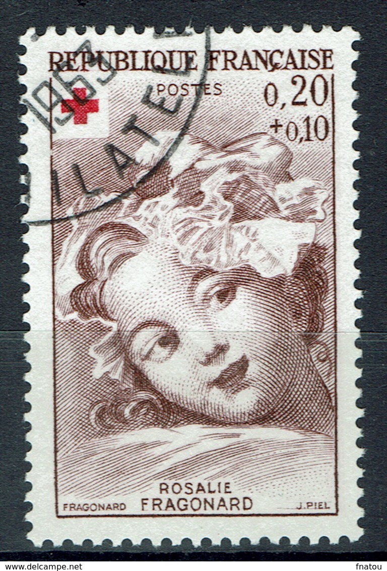 France, Red Cross, Fragonard, 20c. + 10c. , 1962, VFU - Gebraucht