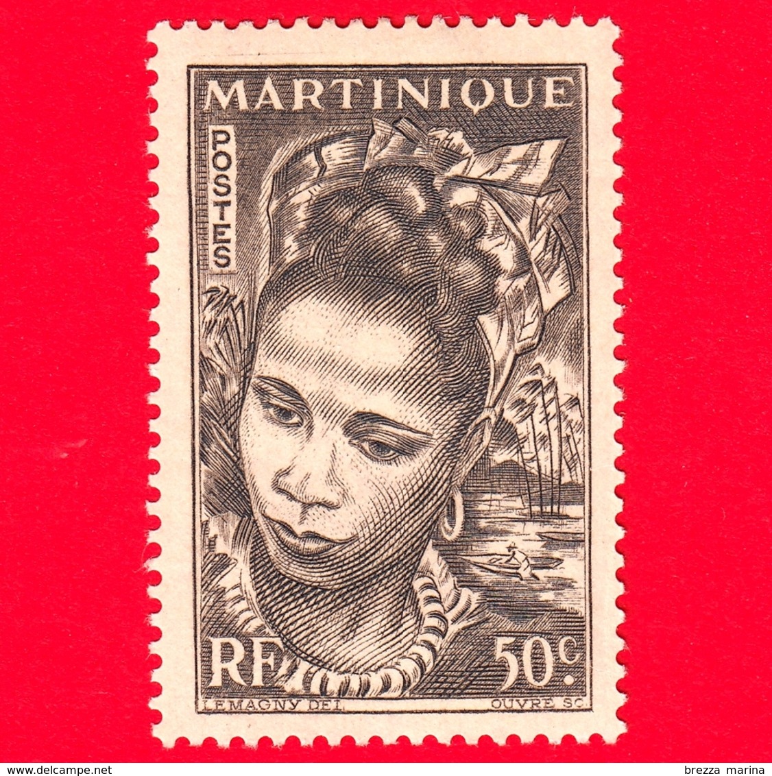 Nuovo - MH - MARTINICA - 1947 - Donna - Young Martinique - 50 - Nuovi