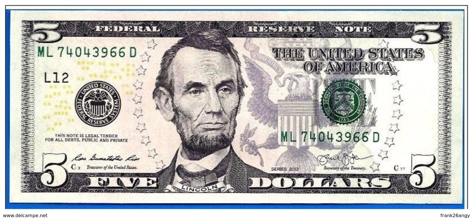 STATI UNITI 2006 - 5 Dollari - "Lincoln Nuovo Tipo"  Banconota In Condizioni FDS - Federal Reserve Notes (1928-...)