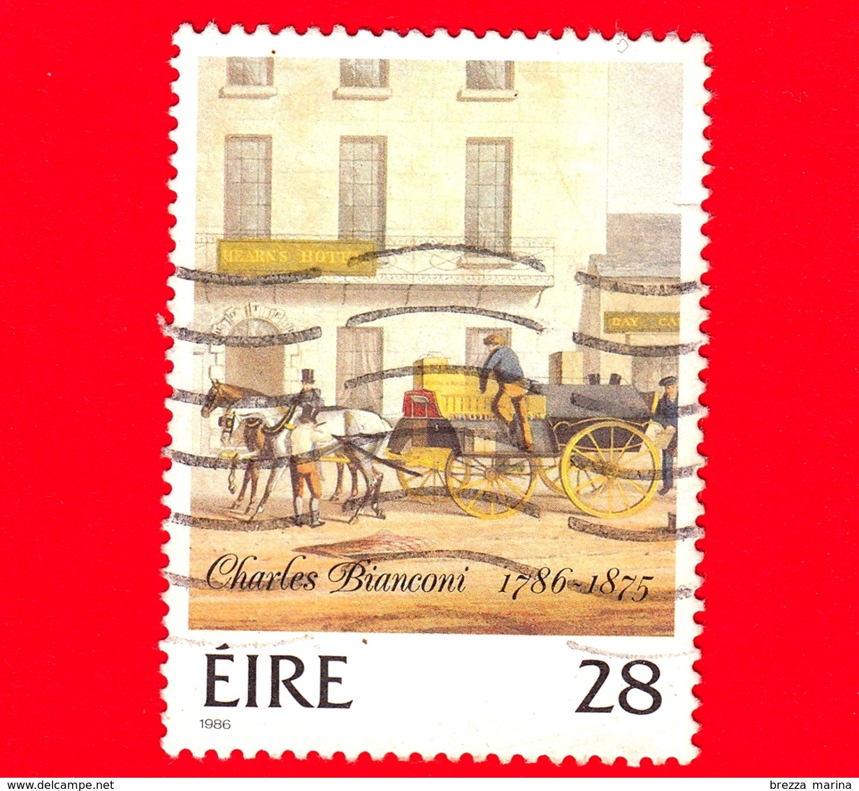 IRLANDA - Usato - 1986 - 200 Anni Di Charles Bianconi 1786-1875 - 28 - Usati