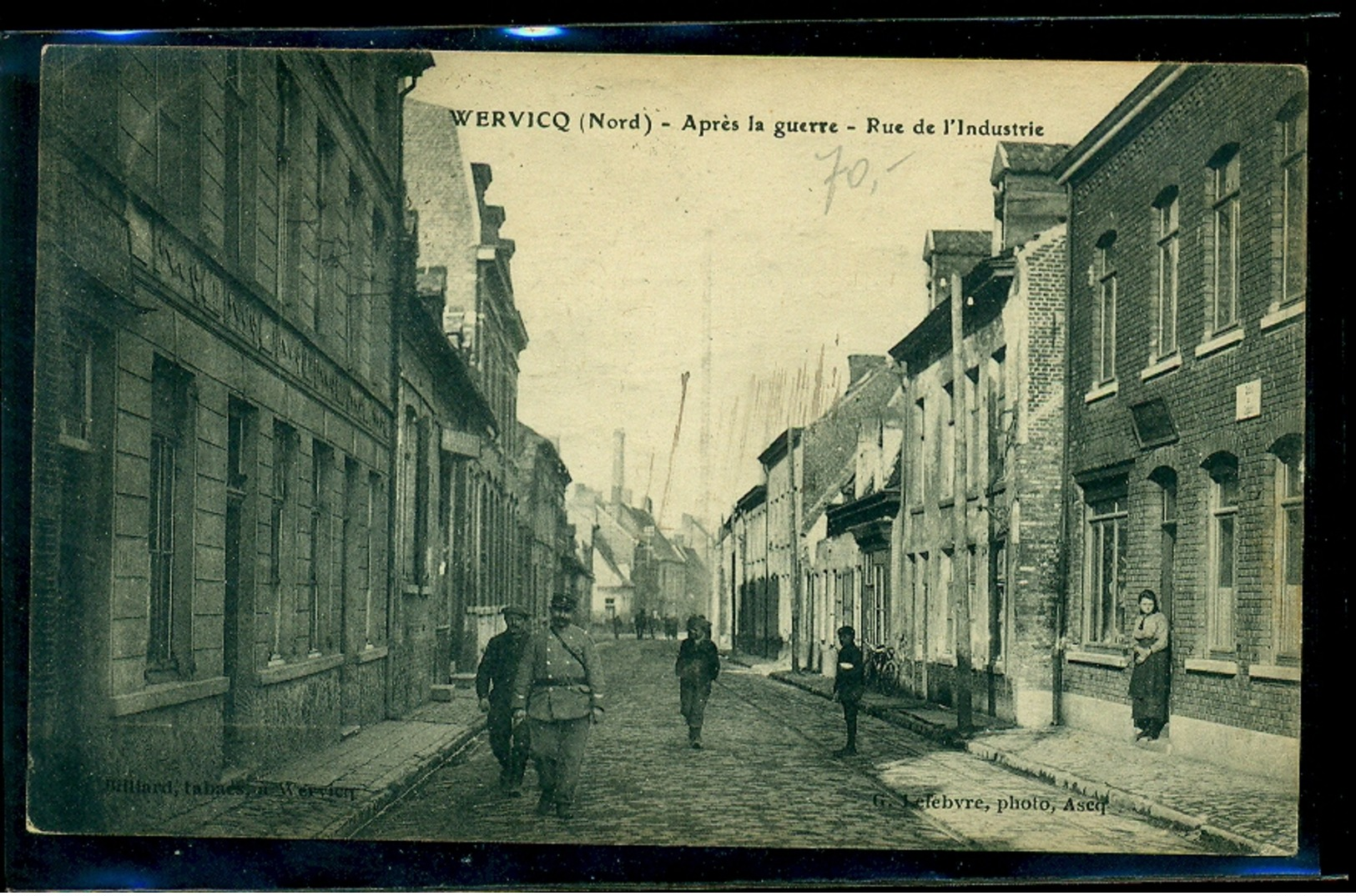 CPA  WERVICQ SUD  APRES LA GUERRE  RUE DE L INDUSTRIE     W28 - Autres & Non Classés