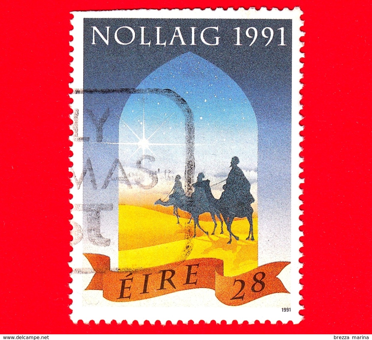 IRLANDA - Usato - 1991 - Natale - I Tre Re Magi Seguono La Stella - 28 - Vedi ... - Usati