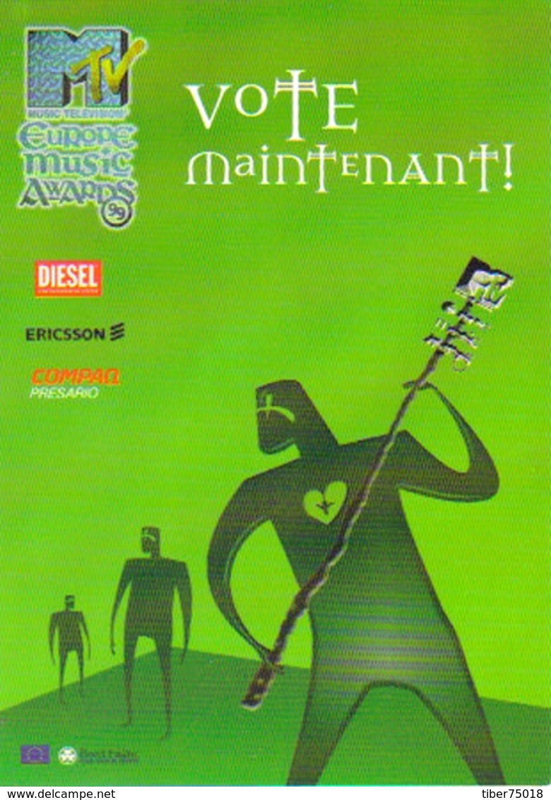 Carte Postale Double "Cart'Com" (1999) - MTV Europe Music Awards 99 - Vote Maintenant ! - Reclame