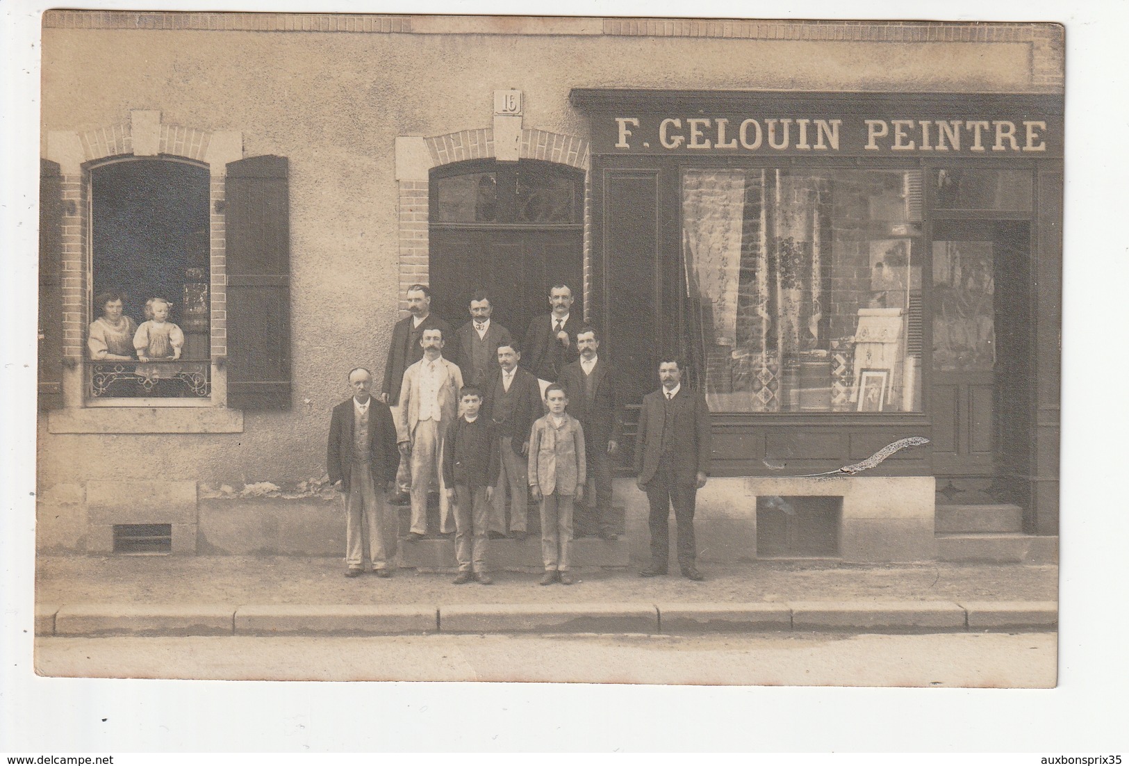 CARTE PHOTO - FOUGERES - COMMERCE - PEINTRE - F. GELOUIN - 16 RUE ALEXANDRE 3 - 35 - Fougeres