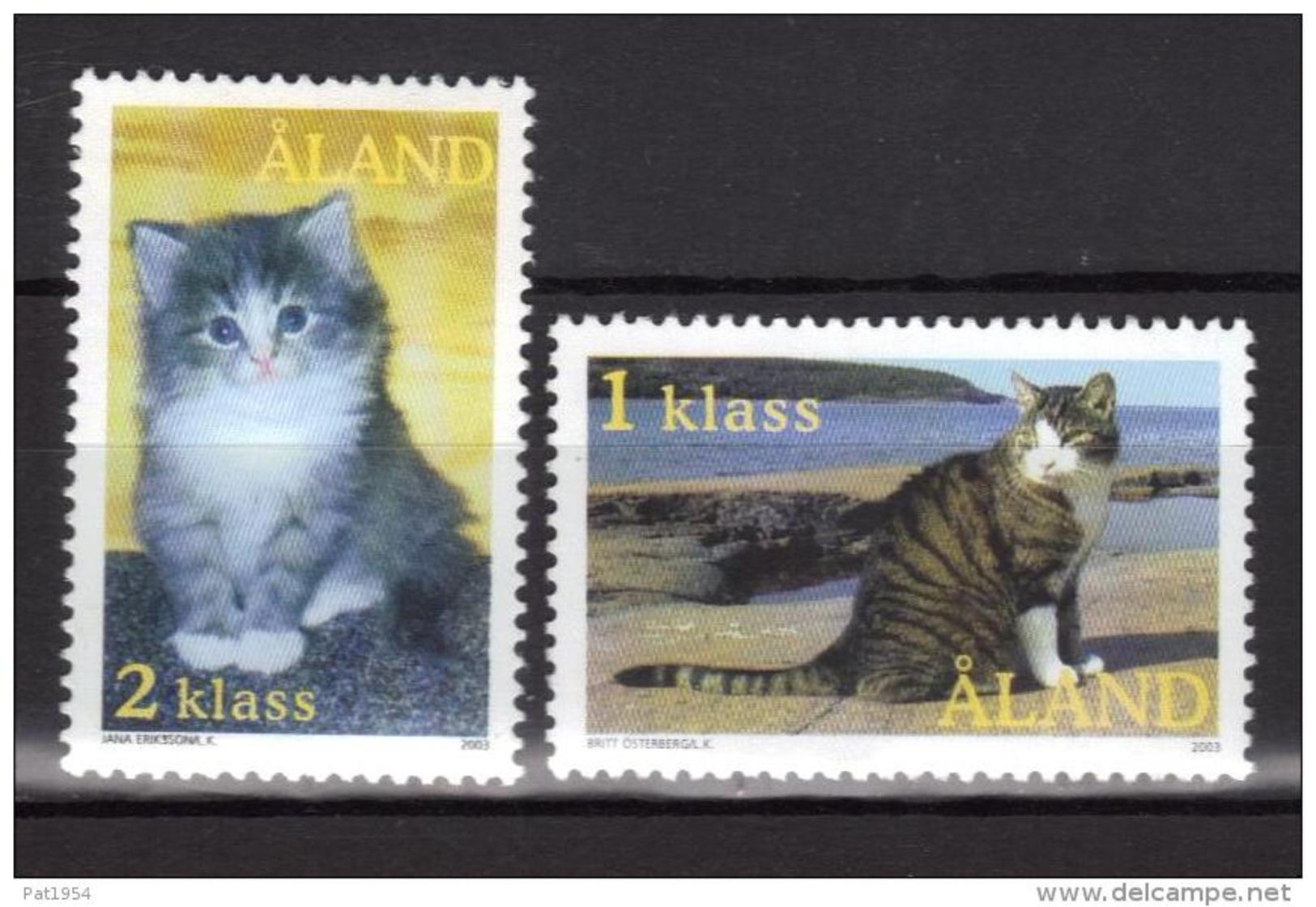 Aland 2003 N°217/218 Neufs Chats - Aland