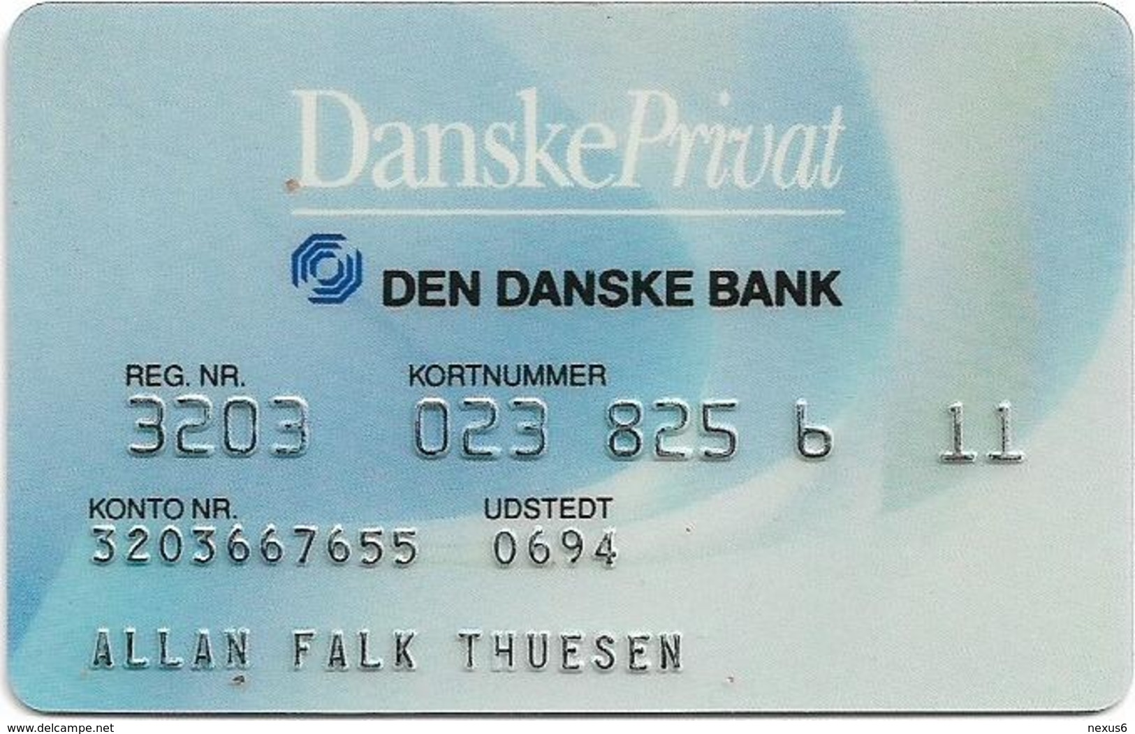 Old Danish Den Danske Bank Magnetic Card - Geldkarten (Ablauf Min. 10 Jahre)