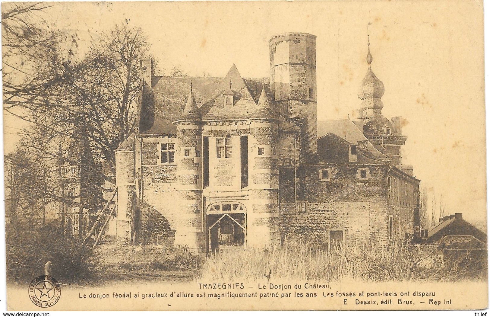 Trazegnies NA99: Le Donjon Du Château 1924 - Courcelles