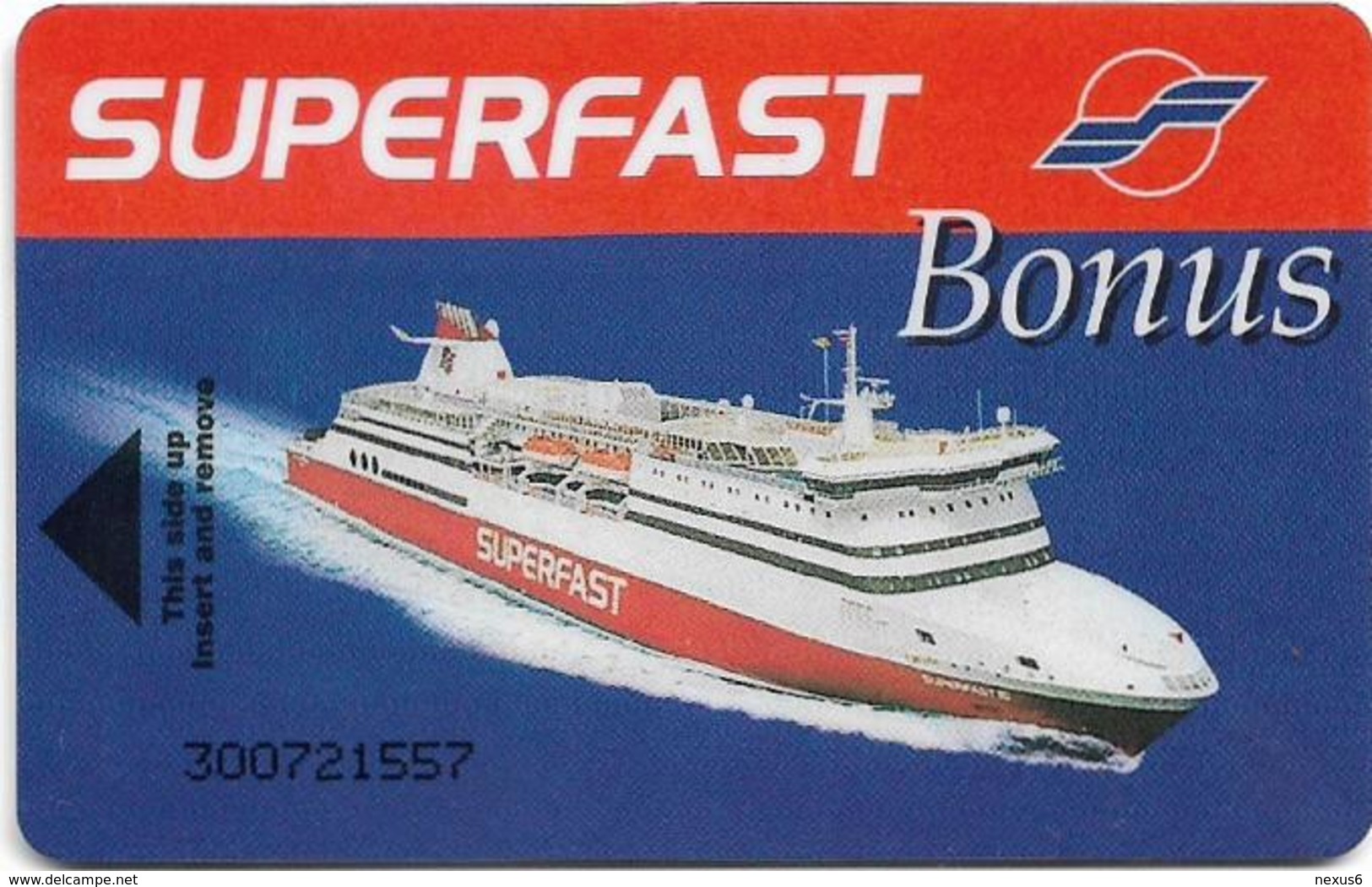 Greek Superfast Bonus Ship Magnetic Cabin Key Card - Cartes D'hotel