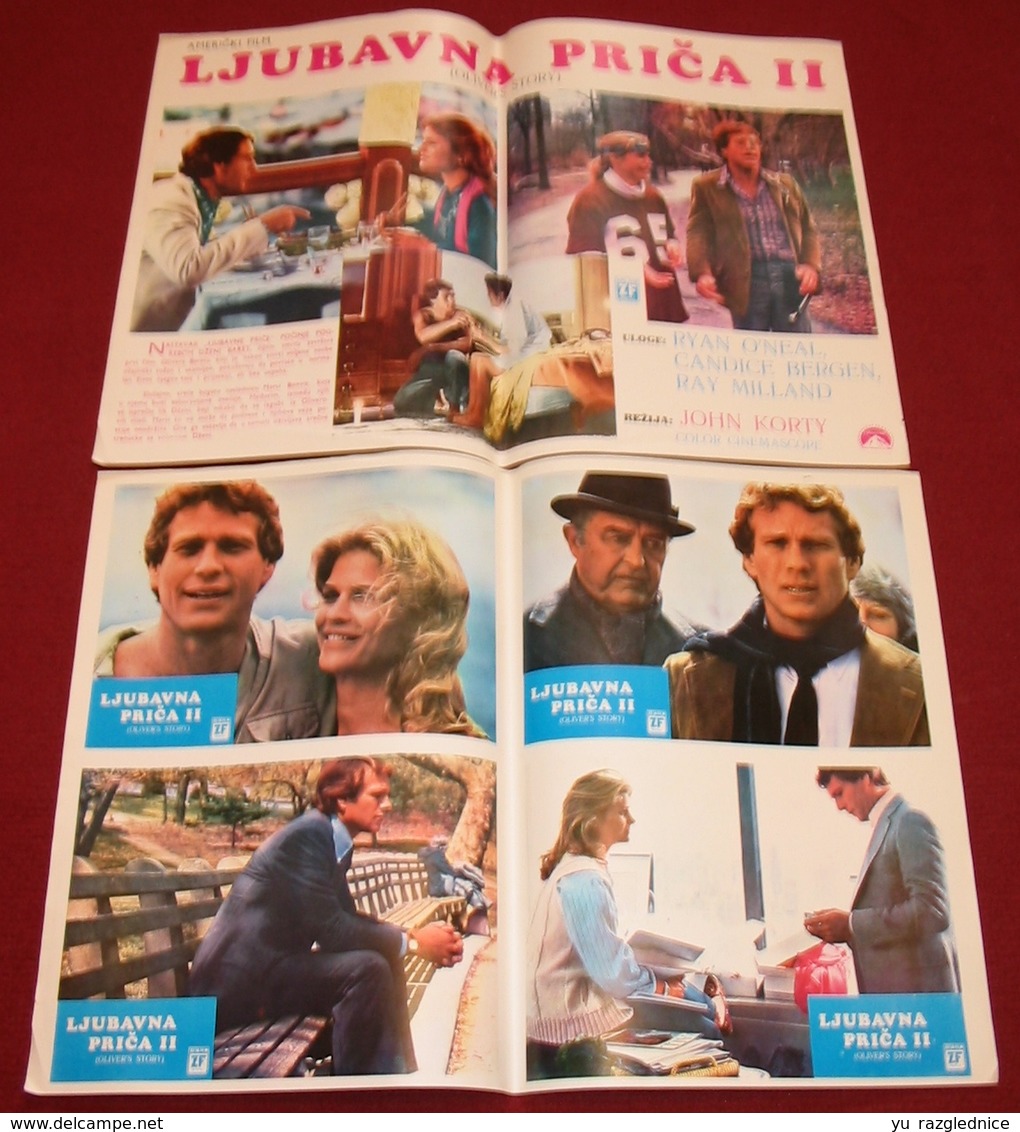 Ryan O'Neal OLIVER'S STORY Candice Bergen 2x Yugoslavian Lobby Cards - Foto's