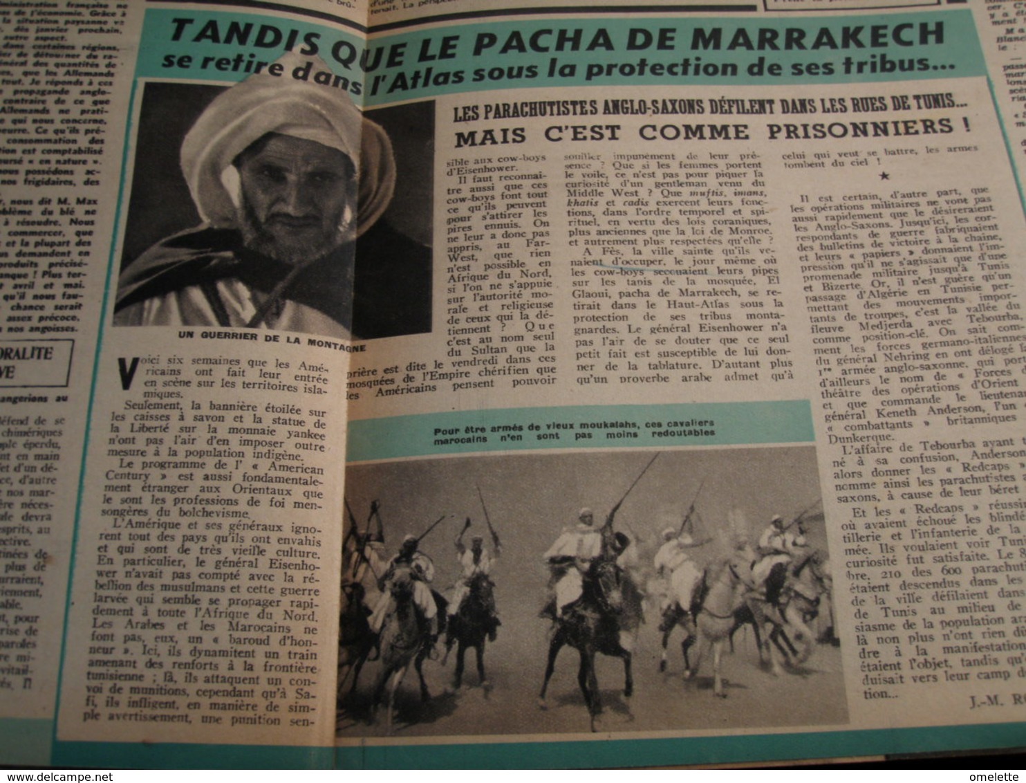 MARIE BELL/ GUIGNOL/LA VARENDE/MAX BONNAFOUS/ PACHA MARRAKECH MAROC/SUZY CARRIER/MARIKA ROKK - 1900 - 1949