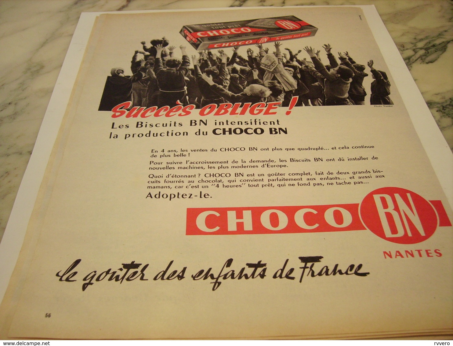 ANCIENNE PUBLICITE SUCCES OBLIGE  CHOCO BN 1959 - Autres & Non Classés