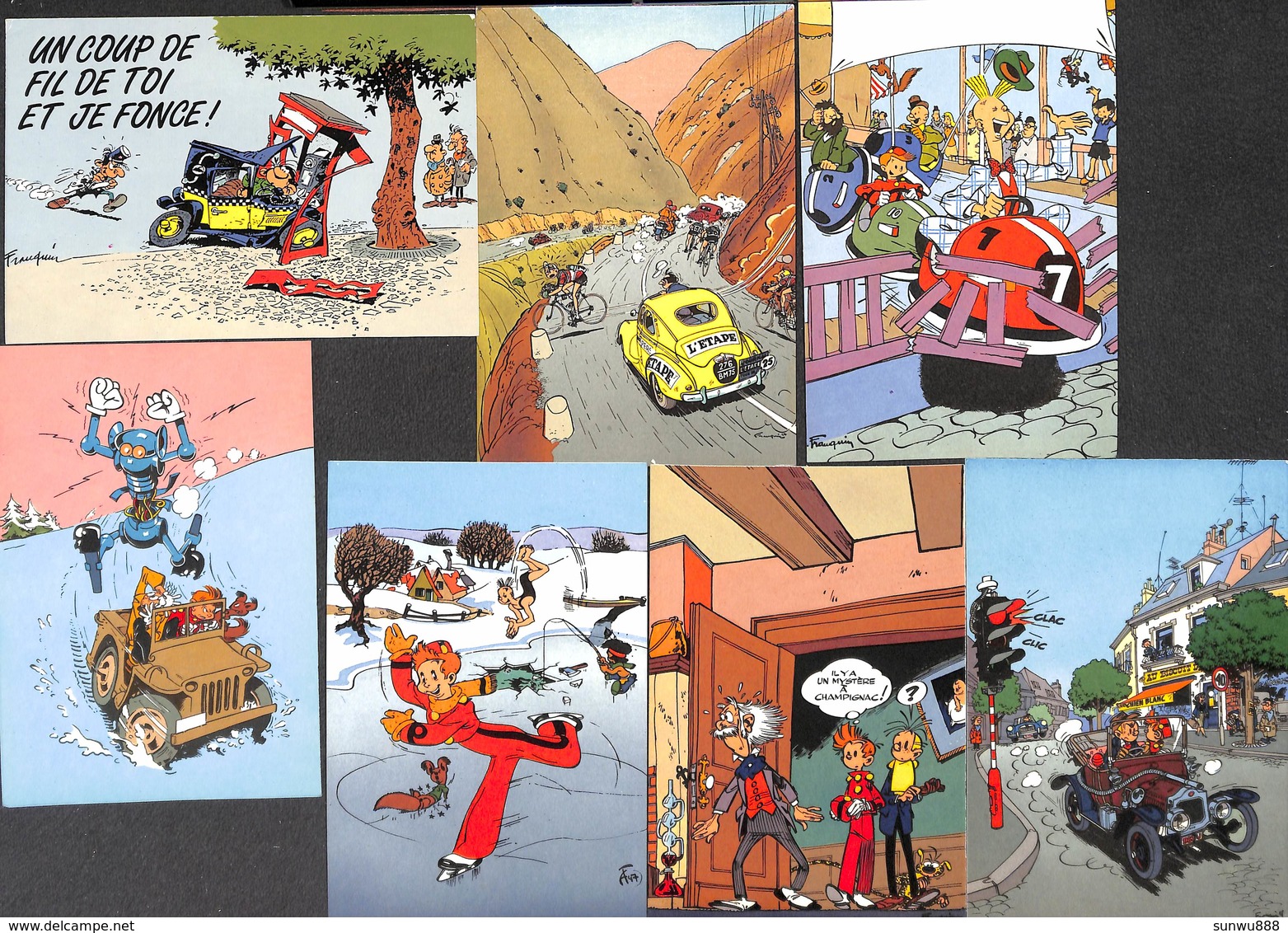 Lot 7 Cartes  - Journal De Spirou Lagaffe..oldtimer - Fumetti