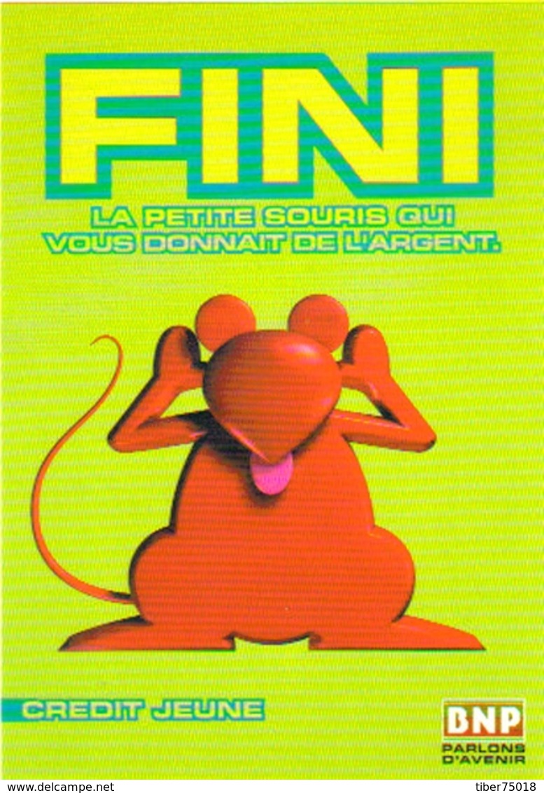 Carte Postale "Cart'Com" (1999) - BNP (banque) La Petite Souris Qui Vous Donnait De L'argent. - EURO RSCG - Publicité