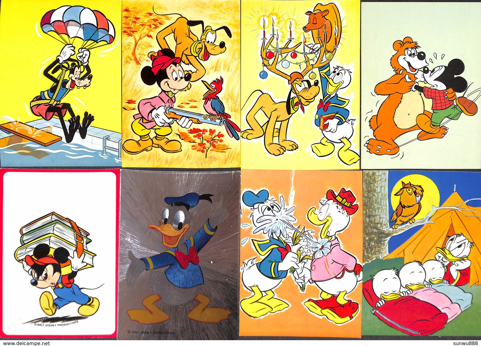 Lot 8 Cartes  - Mickey Donald Dingo... - Autres & Non Classés