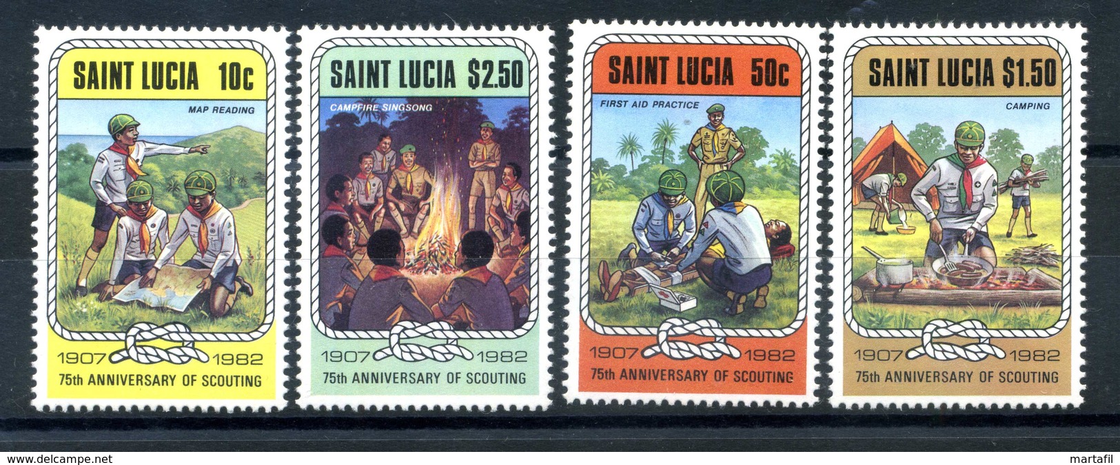 1982 SAINT LUCIA SET MNH ** Scout Scouting - St.Lucia (1979-...)