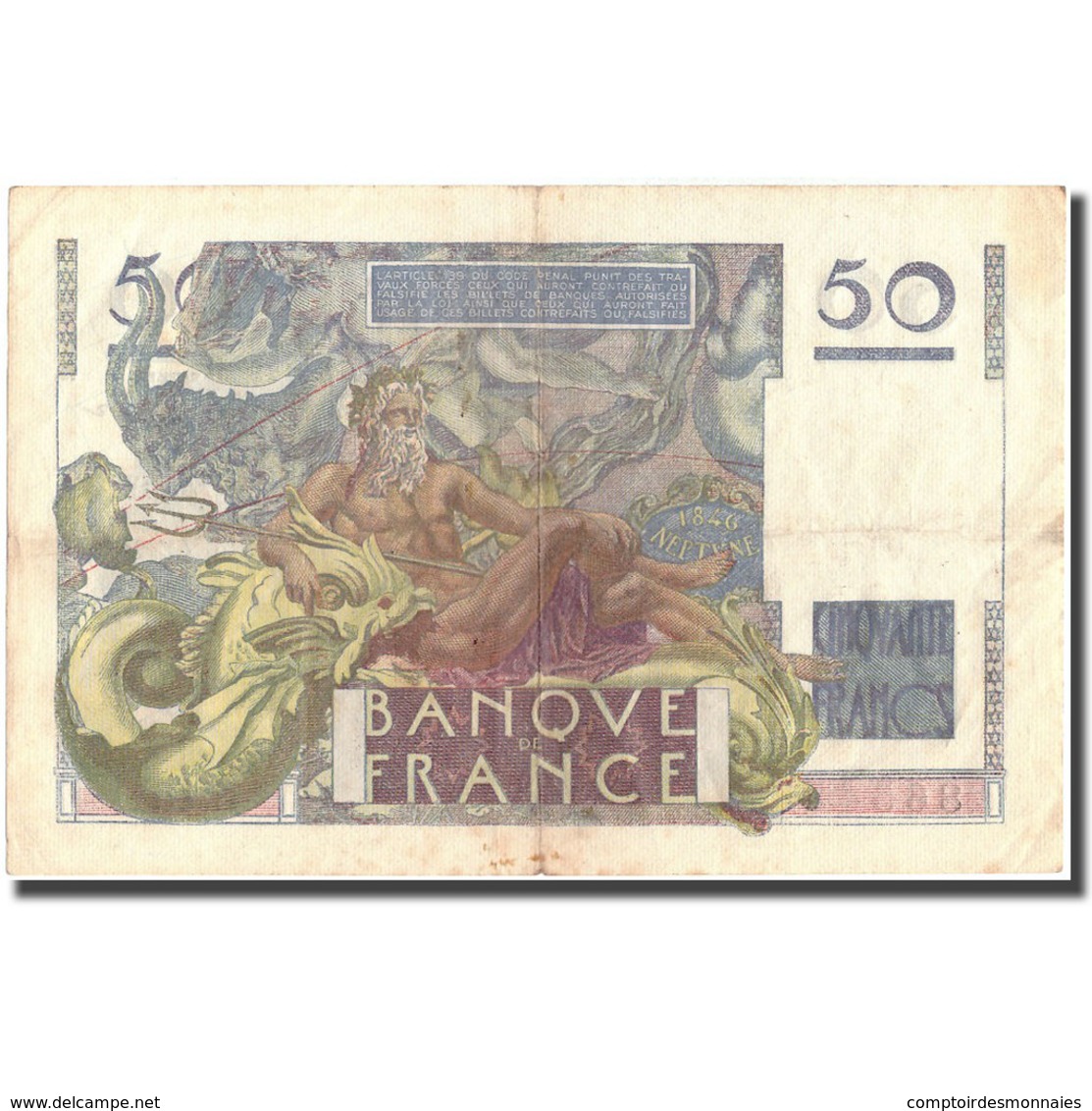 France, 50 Francs, Le Verrier, 1950, 1950-06-29, TTB, Fayette:20.15, KM:127c - 50 F 1946-1951 ''Le Verrier''