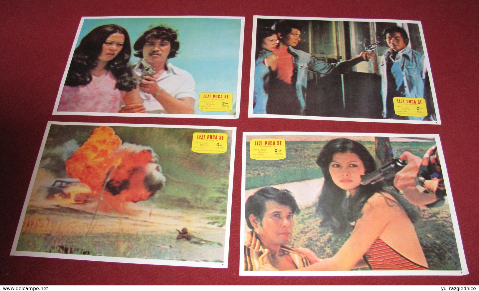 Sombat Matanee KILLER ELEPHANTS Alen Yen 4x Yugoslavian Lobby Cards - Foto's