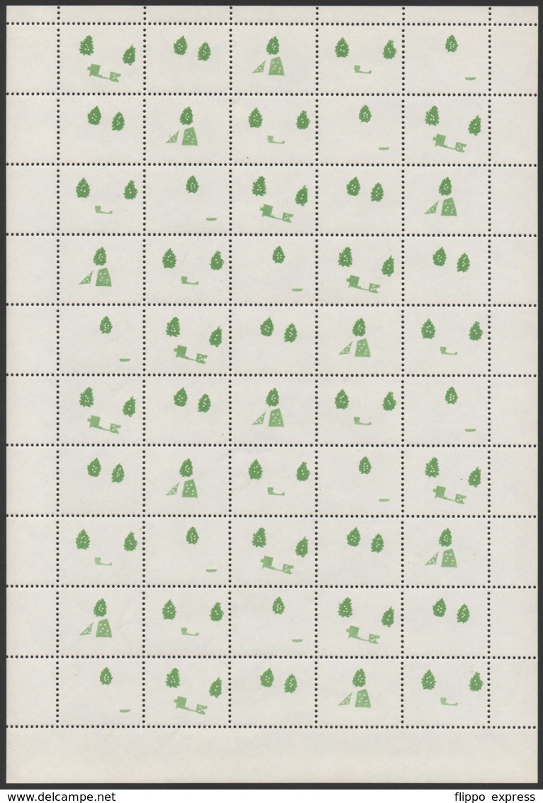 Denmark 1957, Proofs, 7 Full Sheets, Julemaerke, Christmas Stamp. - Volledige & Onvolledige Vellen