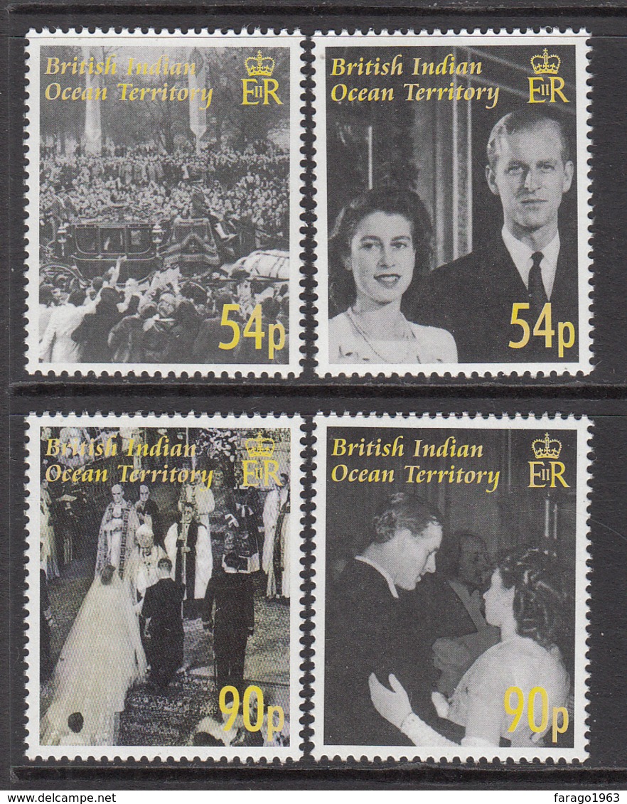 2007 British Indian Ocean Territory  QEII Wedding  Complete Set Of 4 MNH - Britisches Territorium Im Indischen Ozean