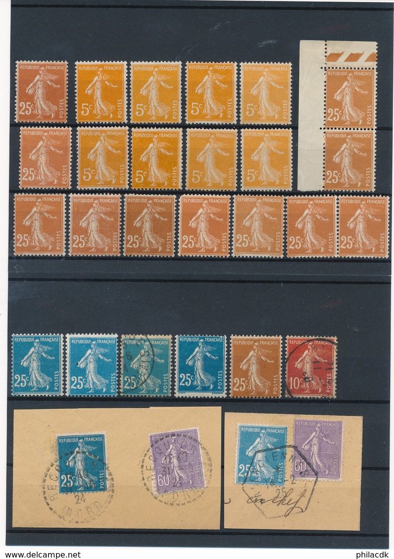 FRANCE - BELLE COLLECTION DE 423 TIMBRES SEMEUSE CAMEE POUR ETUDE - VOIR SCANNS - Verzamelingen