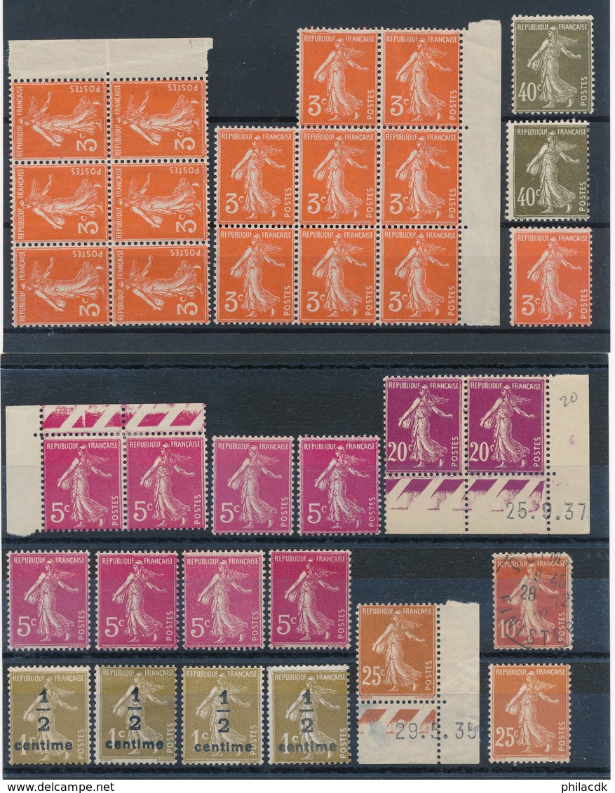 FRANCE - BELLE COLLECTION DE 423 TIMBRES SEMEUSE CAMEE POUR ETUDE - VOIR SCANNS