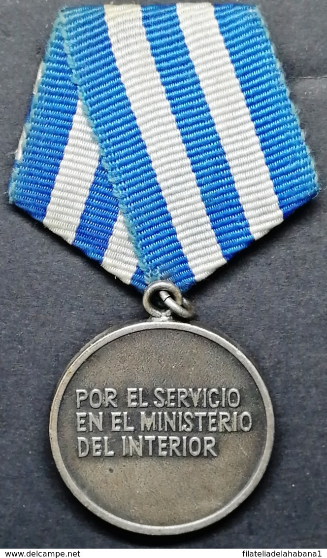 O431 CUBA MILITAR MEDALLA MEDAL XV AÑOS DE SERVICIO. MINISTERIO DEL INTERIOR, MININT. - Other & Unclassified