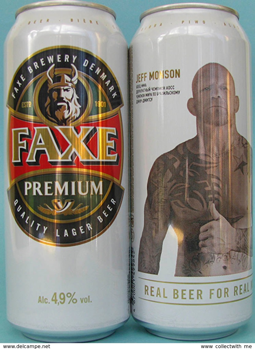 Empty Aluminum Can Faxe Jeff Monson 0,5l. - Dosen