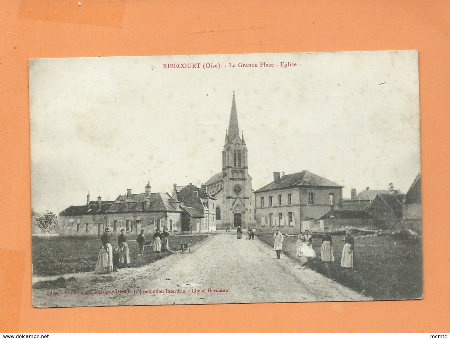 CPA  - Ribécourt -(Oise) - La Grande Place - Eglise - Ribecourt Dreslincourt