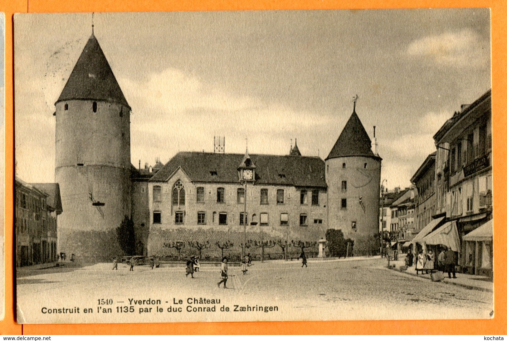 FR489, Yverdon, Le Château, Animée, 1540, Circulée 1921 - Yverdon-les-Bains 