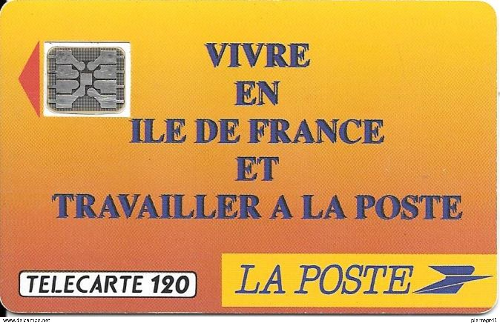 CARTE-PUBLIC-F-137B.520-1990-120U-SC5 An-Trou 6-LA POSTE-Ile De France-5 Ge 20194-UTILISEE-  TBE- - 1990