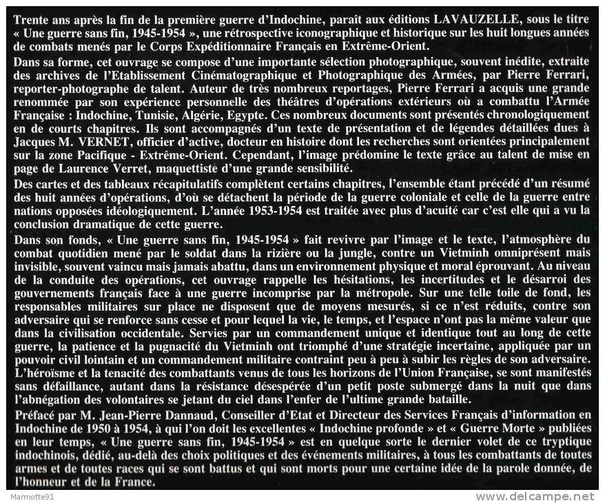 UNE GUERRE SANS FIN INDOCHINE 1945 1954 ARMEE FRANCAISE COLONIE EMPIRE VIET CEFOE - Français